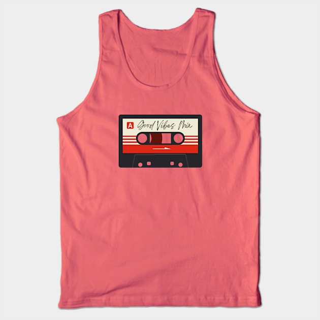 Cassette Tape Good Vibes Tank Top by little osaka shop